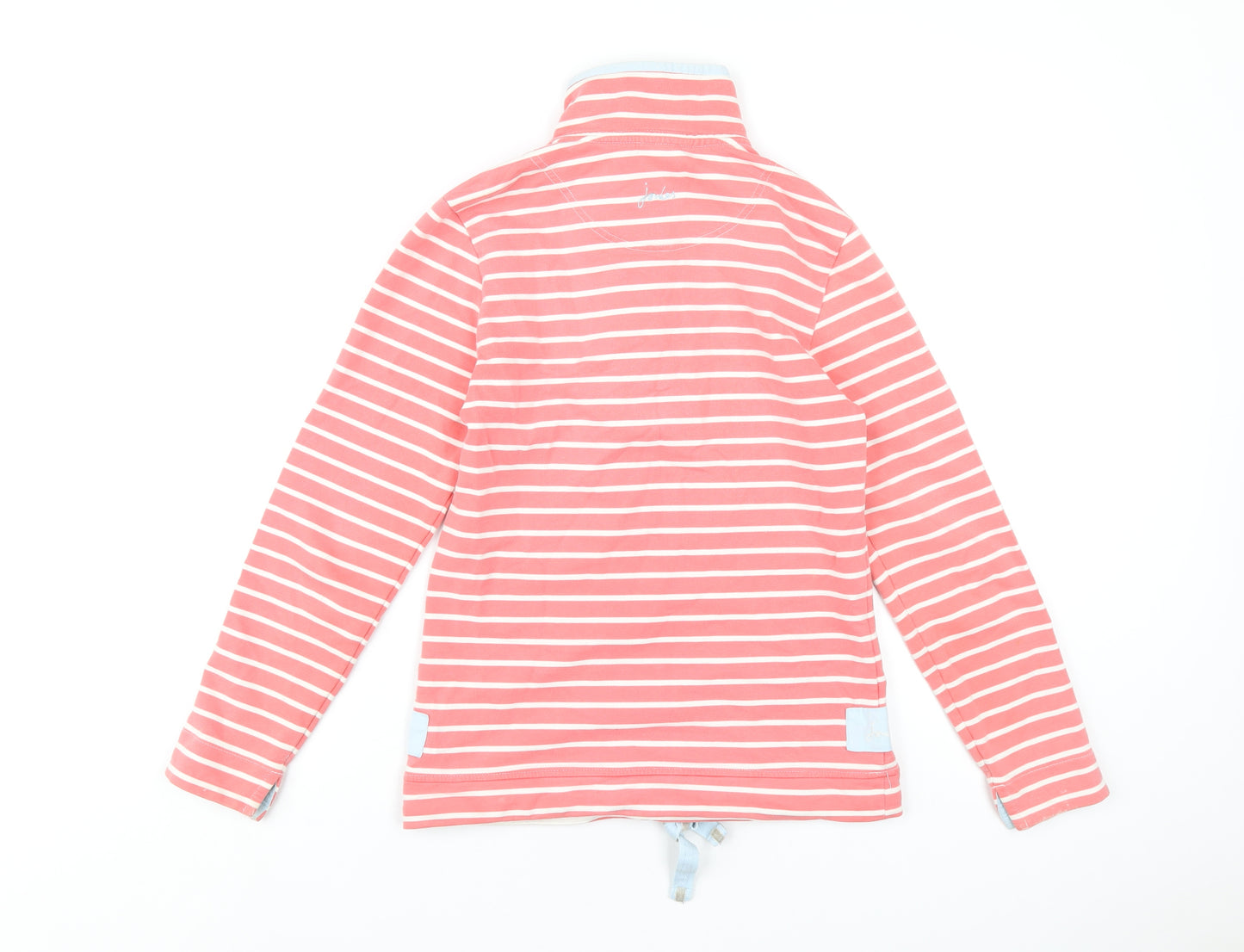 Joules Womens Pink Striped Cotton Pullover Sweatshirt Size 8 Button