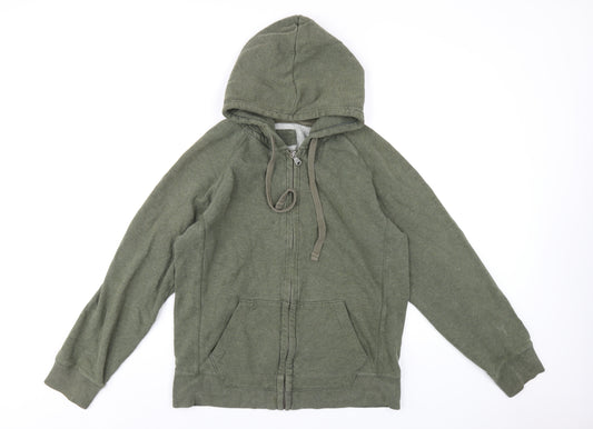 Gap Mens Green Cotton Full Zip Hoodie Size M