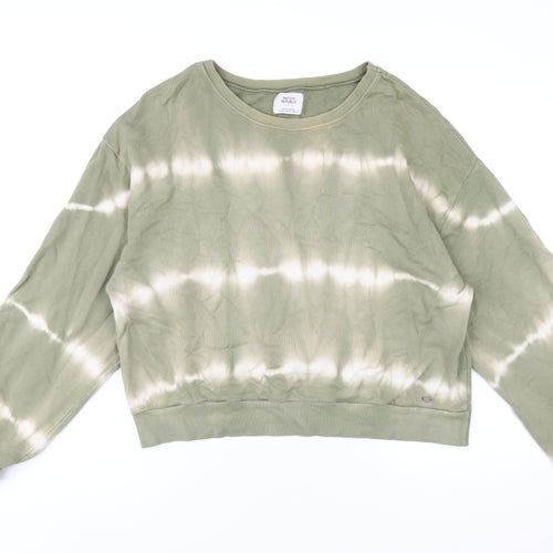 Pull&Bear Womens Green Cotton Pullover Sweatshirt Size M Pullover