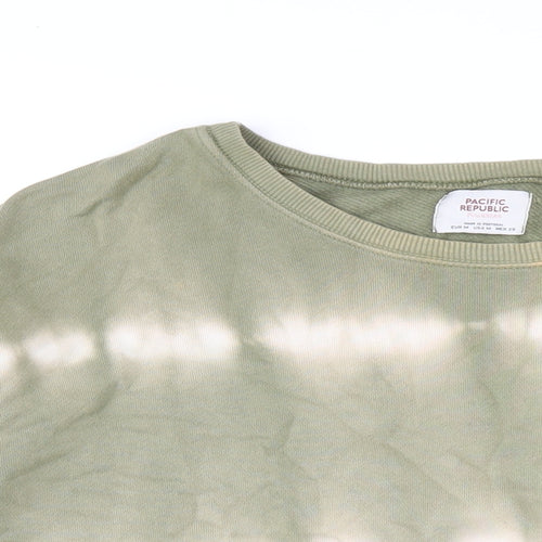 Pull&Bear Womens Green Cotton Pullover Sweatshirt Size M Pullover