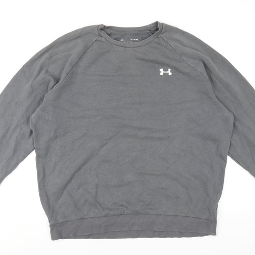 Under armour Mens Grey Cotton Pullover Sweatshirt Size XL