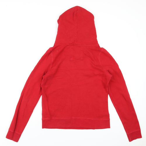 Abercrombie & Fitch Womens Red Cotton Pullover Hoodie Size M Pullover