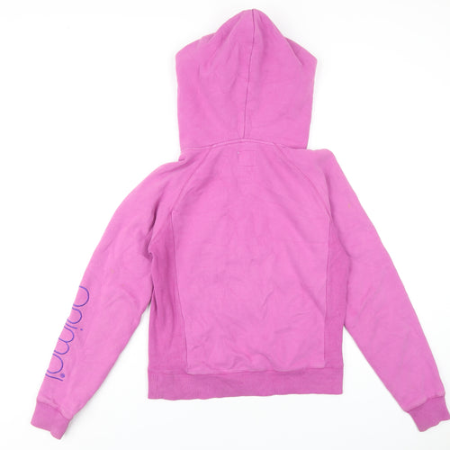 Animal Womens Pink Cotton Full Zip Hoodie Size 10 Zip