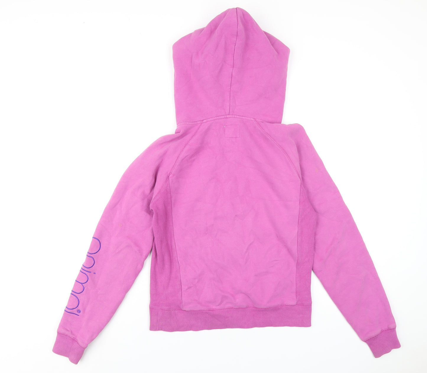 Animal Womens Pink Cotton Full Zip Hoodie Size 10 Zip