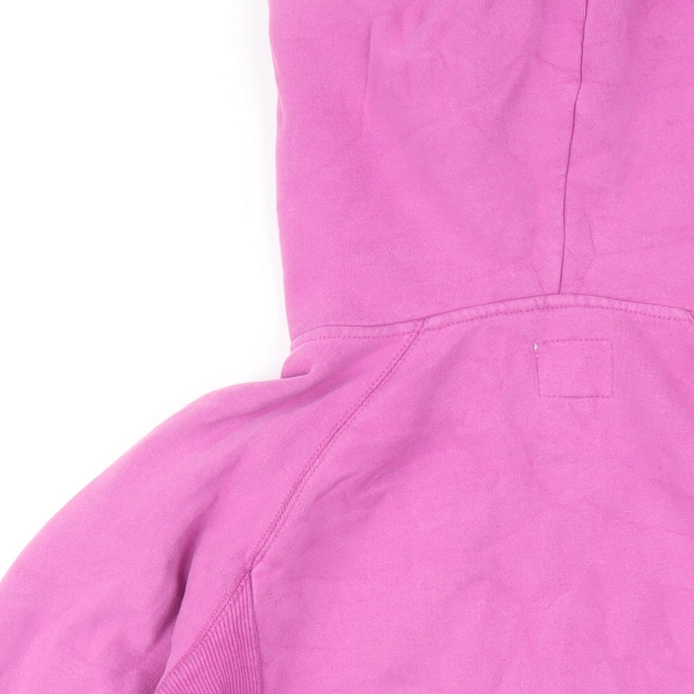 Animal Womens Pink Cotton Full Zip Hoodie Size 10 Zip