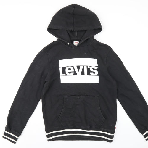 Levi's Mens Black Cotton Pullover Hoodie Size S