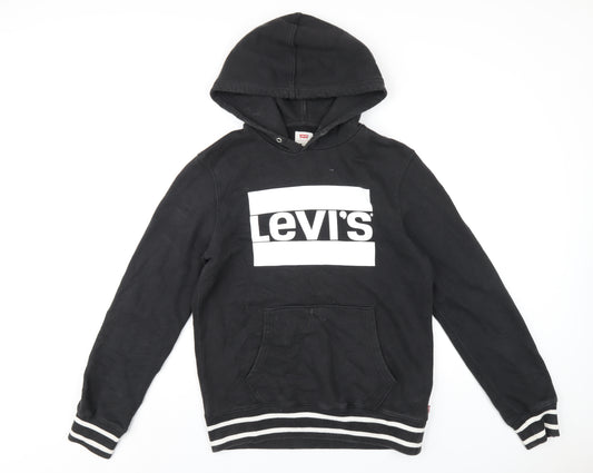 Levi's Mens Black Cotton Pullover Hoodie Size S