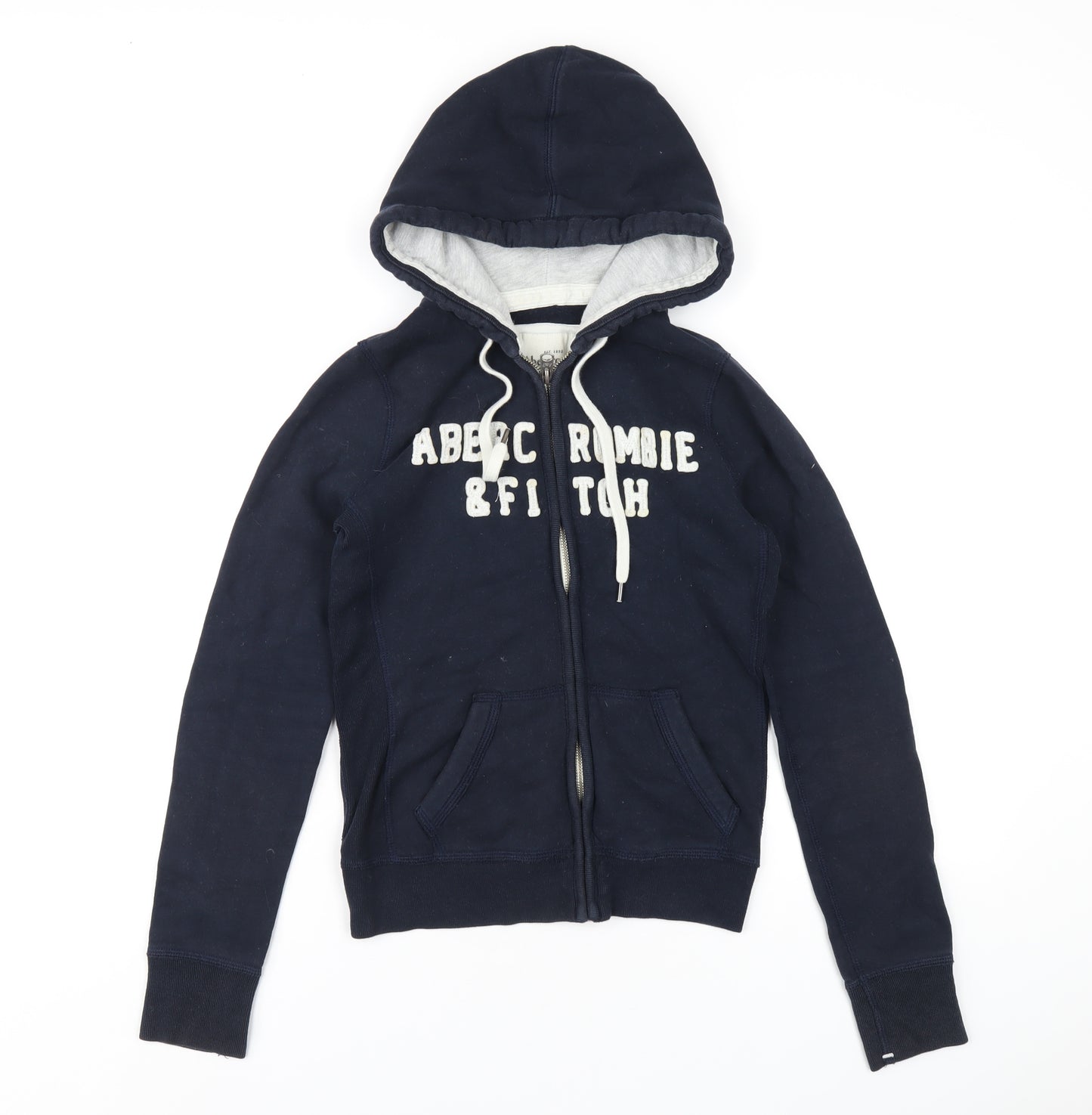 Abercrombie & Fitch Womens Blue Cotton Full Zip Hoodie Size S Zip