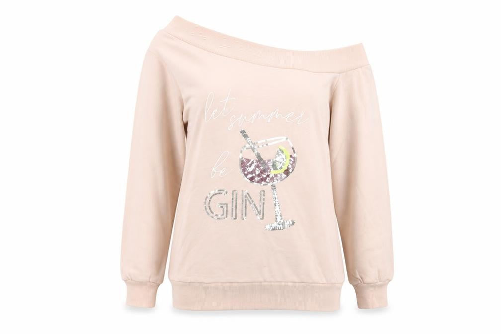 Front view of Lipsy women’s pink cotton pullover sweatshirt, size S, pullover
