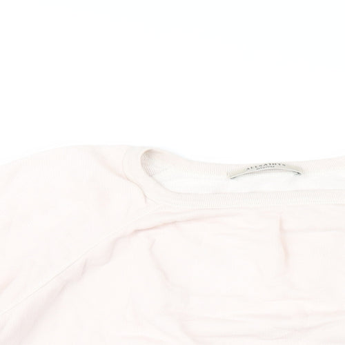 AllSaints Womens Pink Cotton Pullover Sweatshirt Size M Pullover