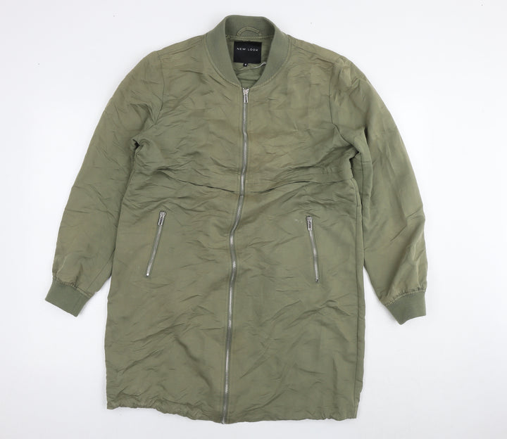 New Look Womens Green Jacket Size 12 Zip