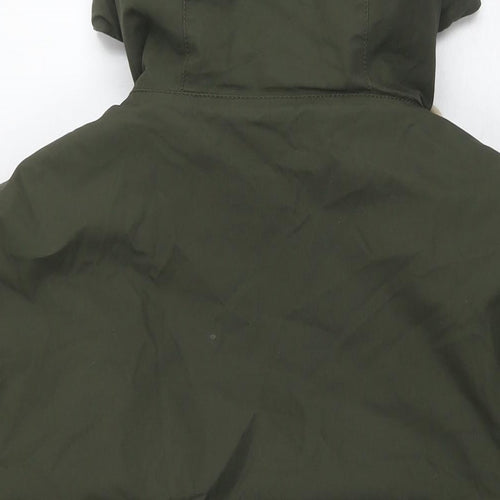 Divided by H&M Mens Green Parka Coat Size L Zip