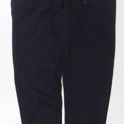 NEXT Boys Blue Cotton Jogger Trousers Size 14 Years L27 in Regular Drawstring