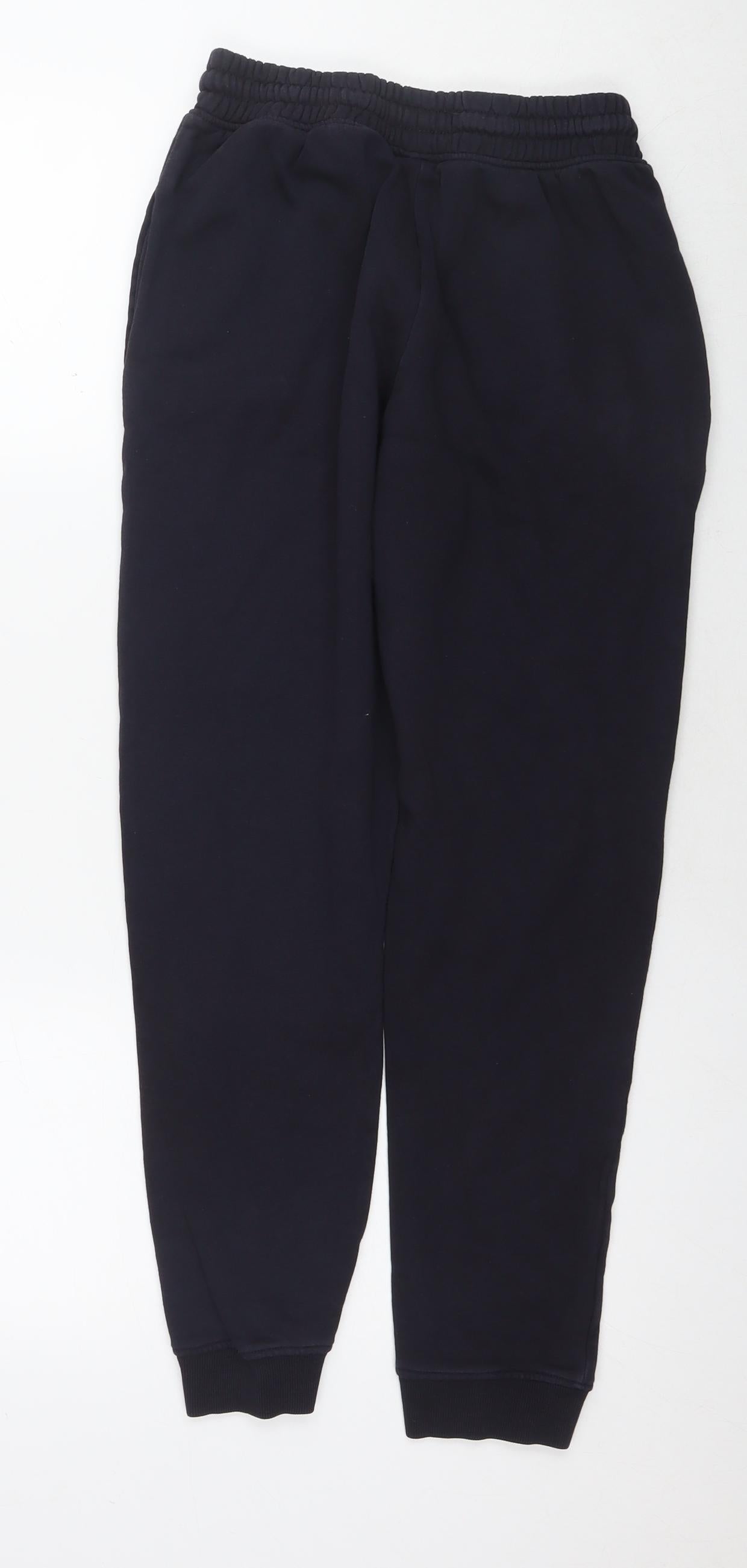 NEXT Boys Blue Cotton Jogger Trousers Size 14 Years L27 in Regular Drawstring