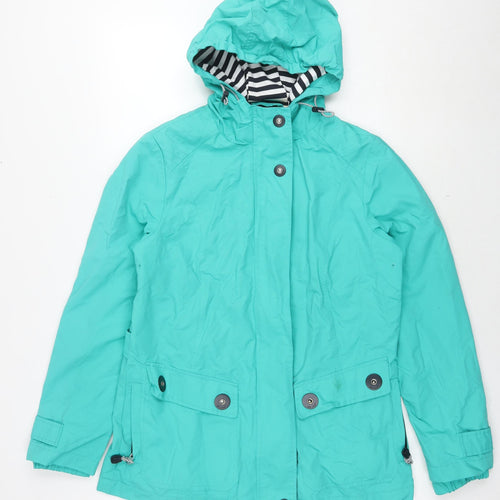 Marks and Spencer Womens Blue Rain Coat Jacket Size 10 Zip