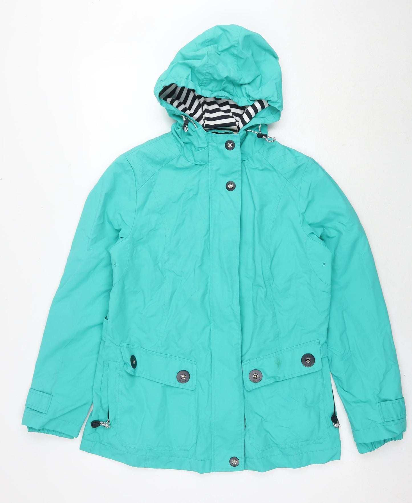Marks and Spencer Womens Blue Rain Coat Jacket Size 10 Zip