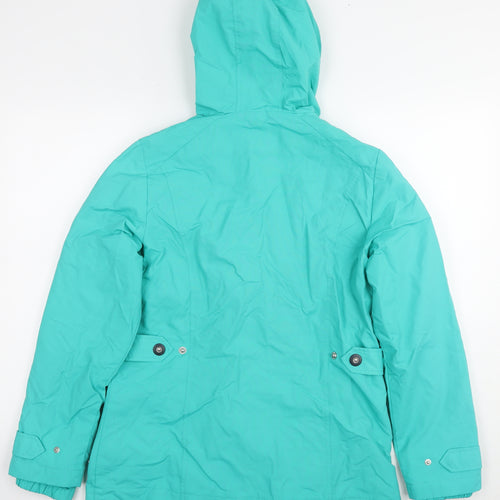 Marks and Spencer Womens Blue Rain Coat Jacket Size 10 Zip