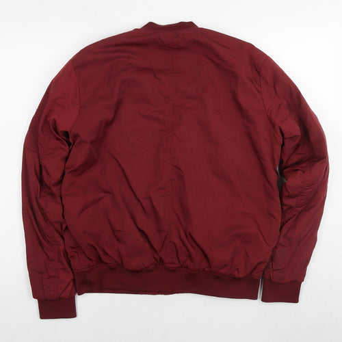 H&M Womens Red Jacket Size 8 Zip