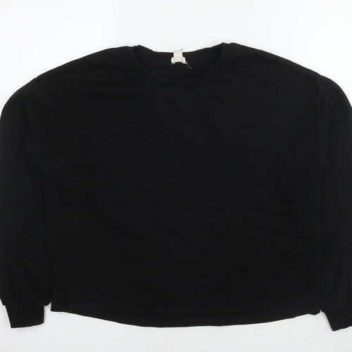 River Island Mens Black Cotton Pullover Sweatshirt Size S