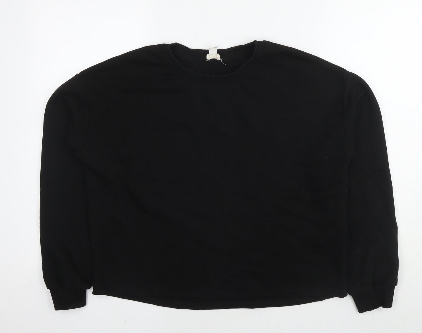 River Island Mens Black Cotton Pullover Sweatshirt Size S