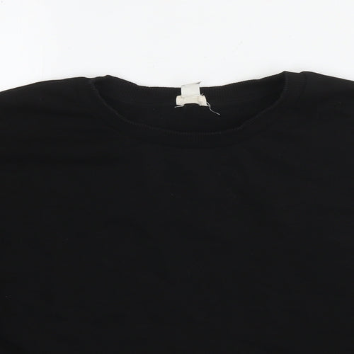 River Island Mens Black Cotton Pullover Sweatshirt Size S