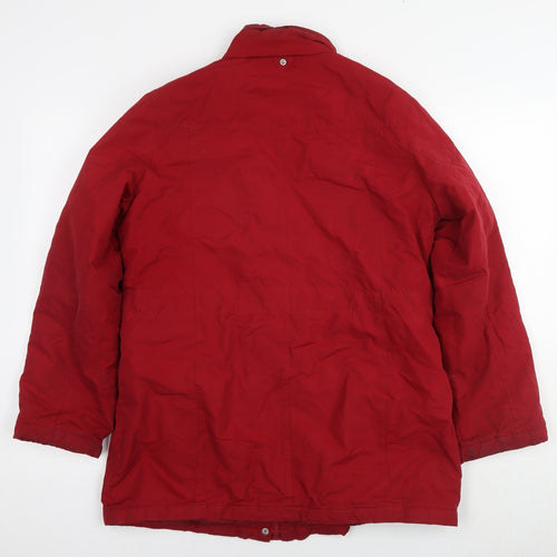 BHS Womens Red Parka Jacket Size 10 Zip