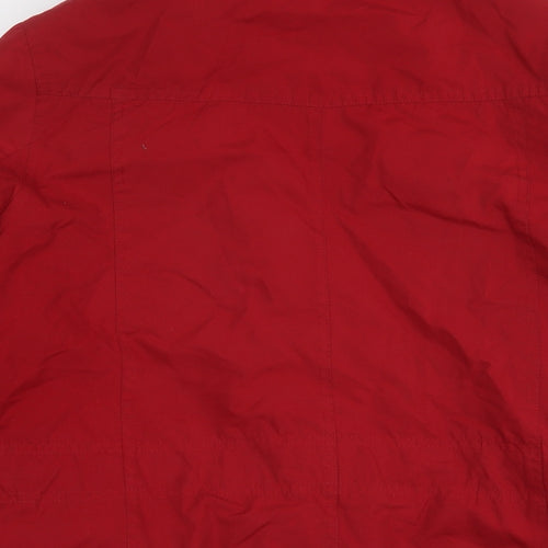 BHS Womens Red Parka Jacket Size 10 Zip