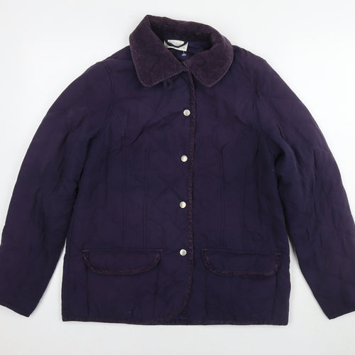 Jumper Womens Purple Quilted Jacket Size M Snap