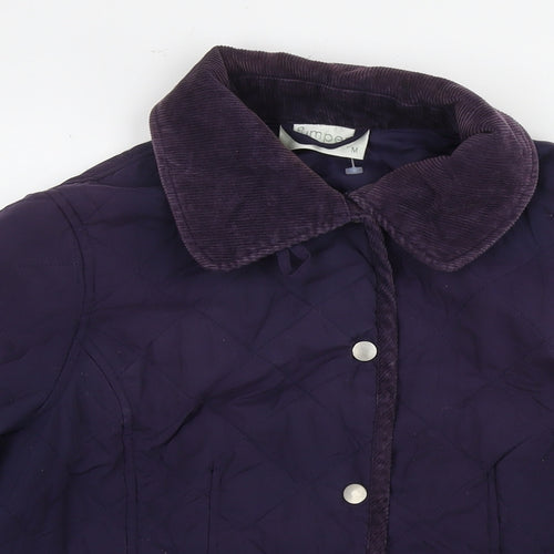 Jumper Womens Purple Quilted Jacket Size M Snap