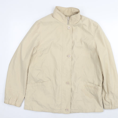 Marks and Spencer Womens Beige Trench Coat Jacket Size 12 Zip