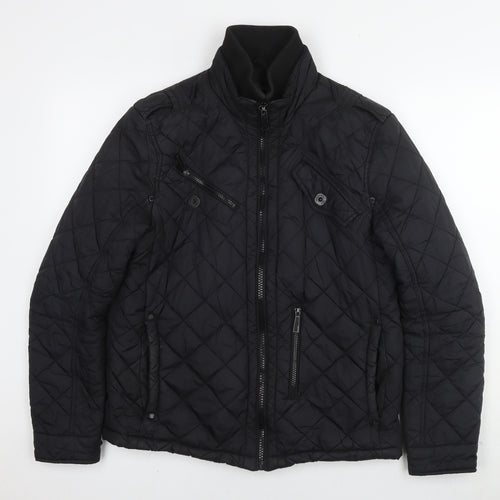 Burton Mens Black Quilted Coat Size M Zip