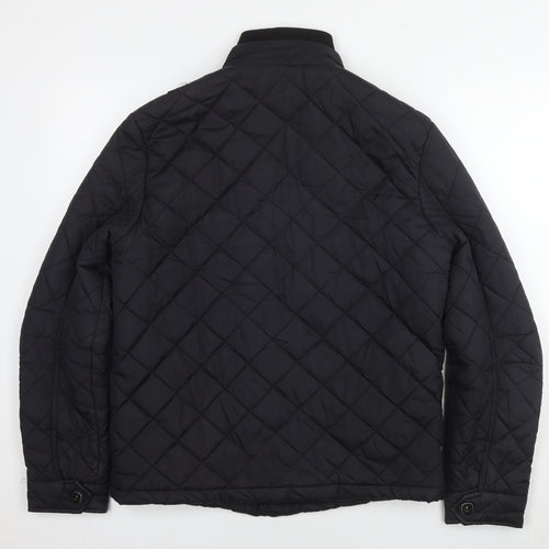 Burton Mens Black Quilted Coat Size M Zip