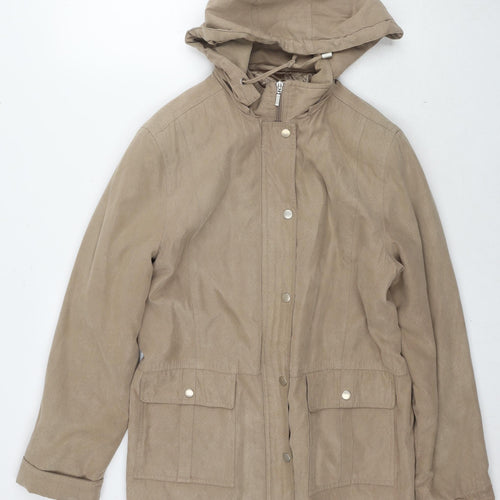 Debenhams Womens Brown Parka Jacket Size 12 Zip