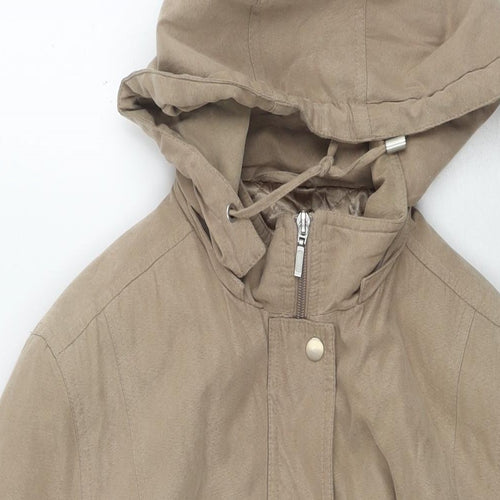 Debenhams Womens Brown Parka Jacket Size 12 Zip