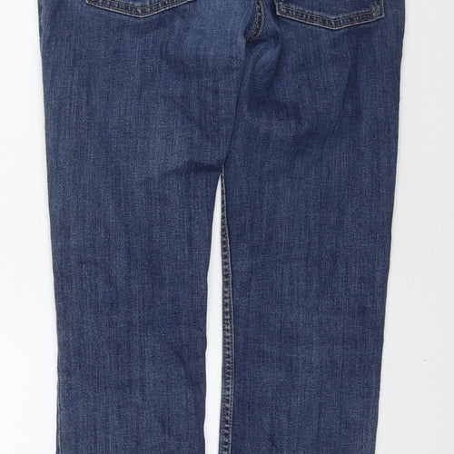 Marks and Spencer Womens Blue Cotton Skinny Jeans Size 10 L27 in Regular Zip