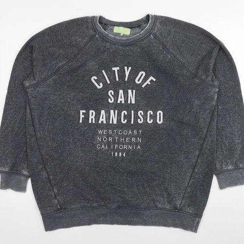 NEXT Mens Grey Cotton Pullover Sweatshirt Size L - City of San Franisco