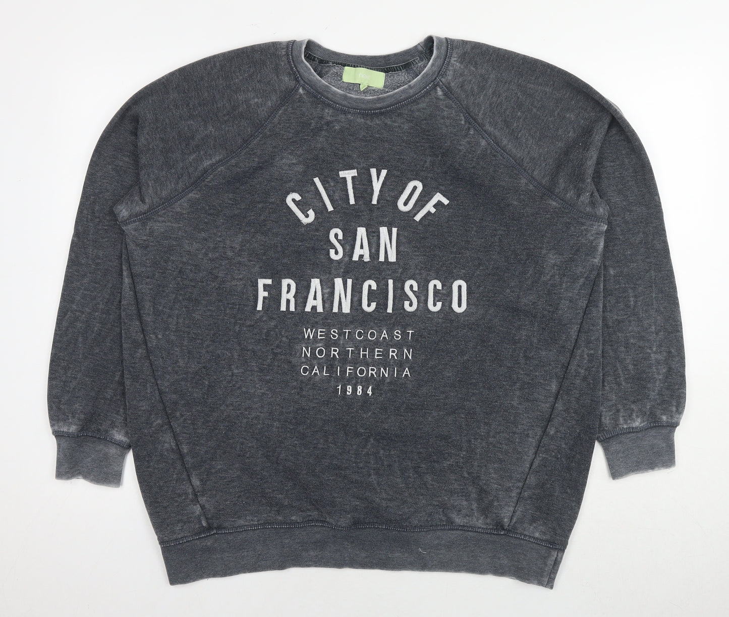 NEXT Mens Grey Cotton Pullover Sweatshirt Size L - City of San Franisco