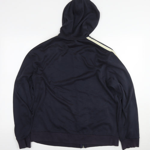 NEXT Mens Black Cotton Full Zip Hoodie Size L