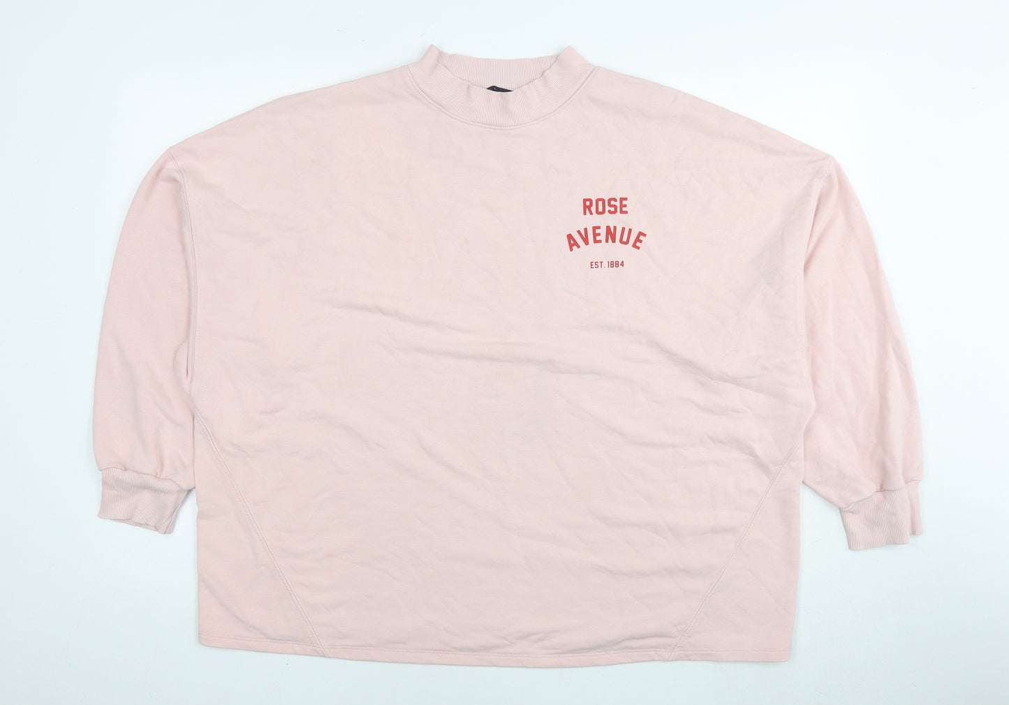 Marks and Spencer Womens Pink Polyester Pullover Sweatshirt Size 20 Pullover - Rose Avenue 1884