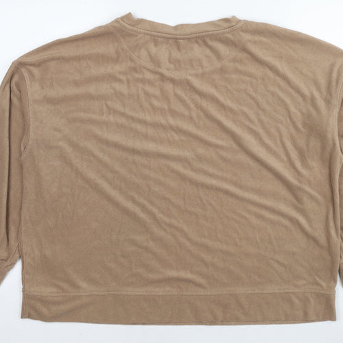 H&M Womens Brown Polyester Pullover Sweatshirt Size XL Pullover