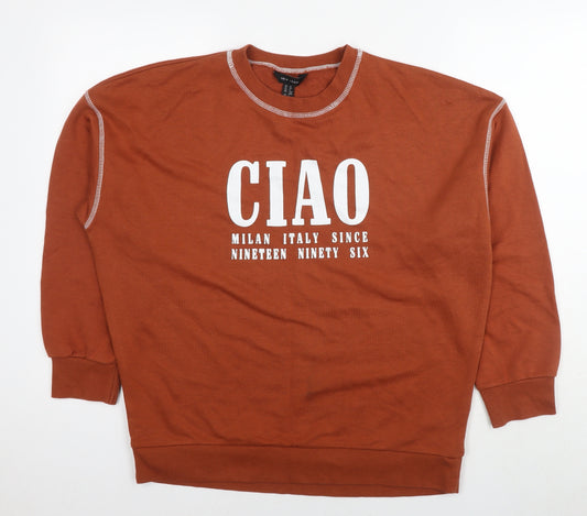 New Look Womens Brown Polyester Pullover Sweatshirt Size 10 Pullover - Ciao