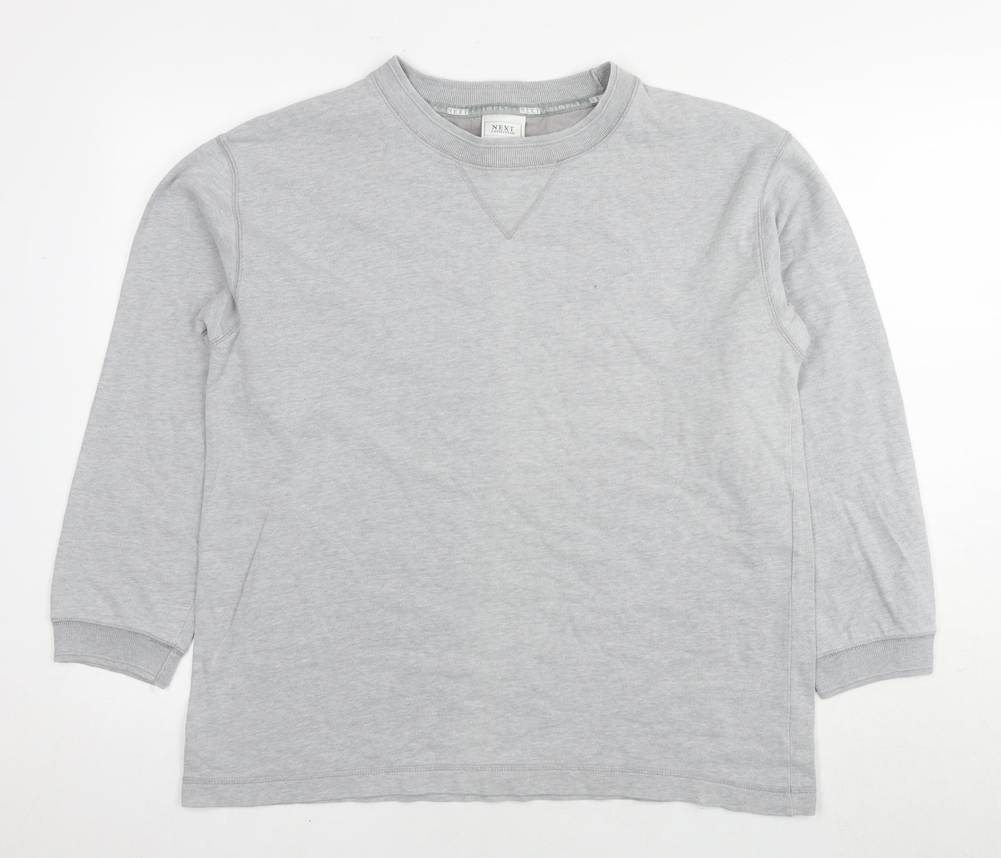 NEXT Mens Grey Cotton Pullover Sweatshirt Size S