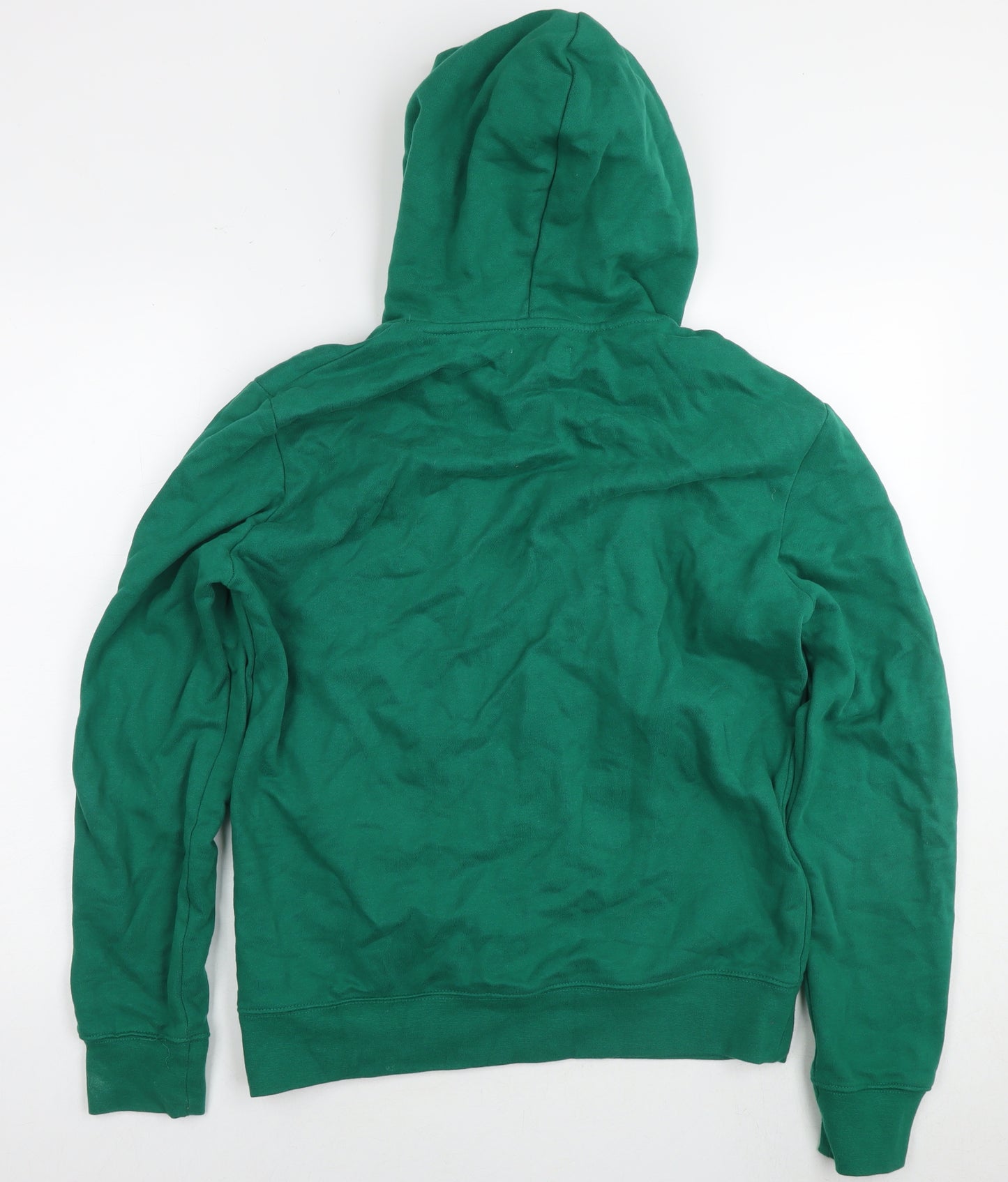 Marks and Spencer Mens Green Cotton Pullover Hoodie Size M - T