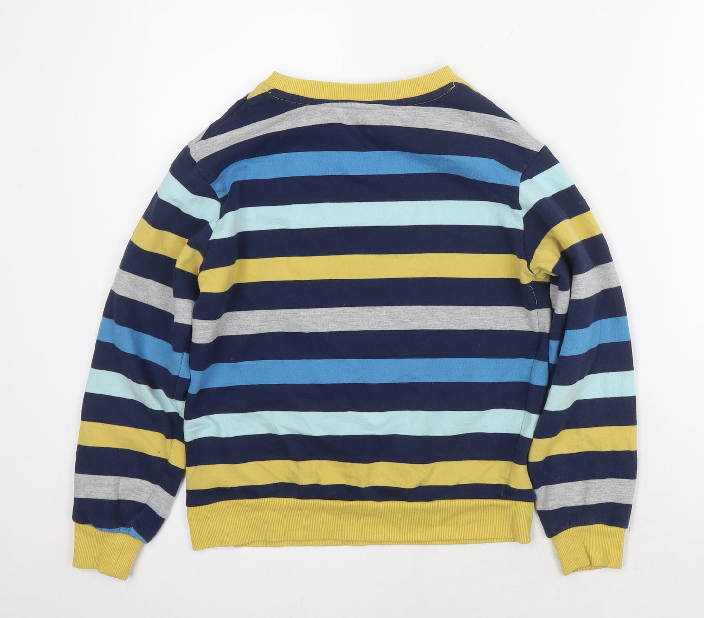 H&M Boys Multicoloured Striped Cotton Pullover Sweatshirt Size 8-9 Years Pullover - Age 8-10 Years