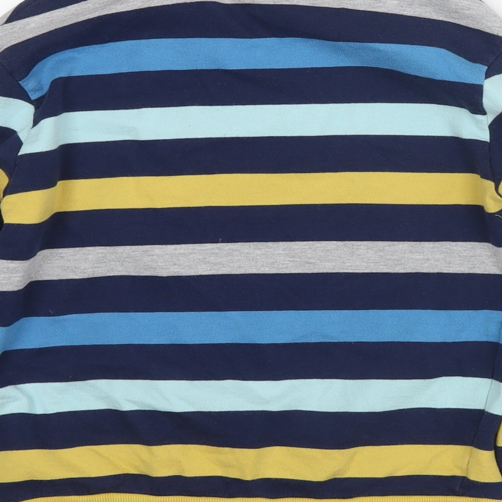 H&M Boys Multicoloured Striped Cotton Pullover Sweatshirt Size 8-9 Years Pullover - Age 8-10 Years