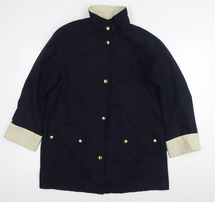 Marks and Spencer Womens Blue Trench Coat Coat Size 10 Zip
