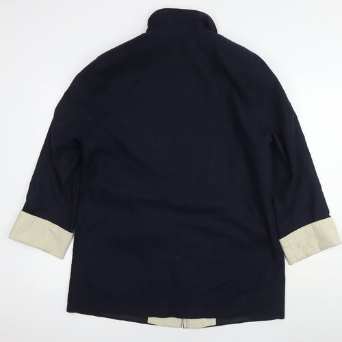 Marks and Spencer Womens Blue Trench Coat Coat Size 10 Zip