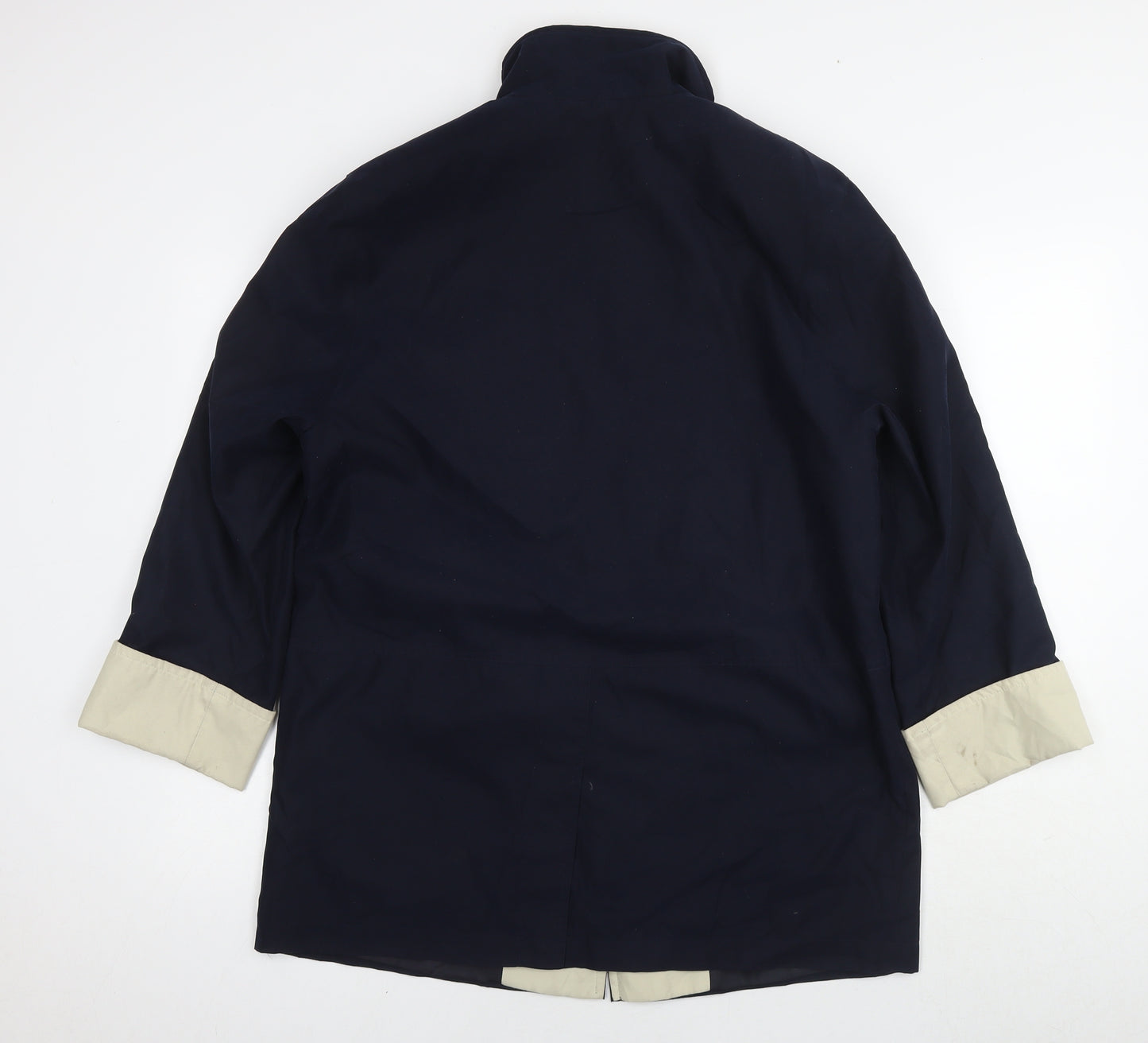 Marks and Spencer Womens Blue Trench Coat Coat Size 10 Zip