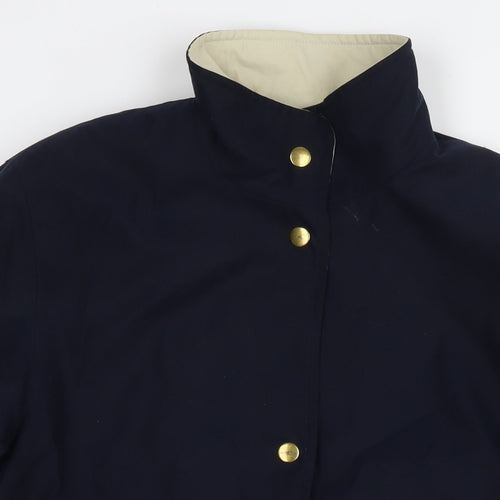Marks and Spencer Womens Blue Trench Coat Coat Size 10 Zip