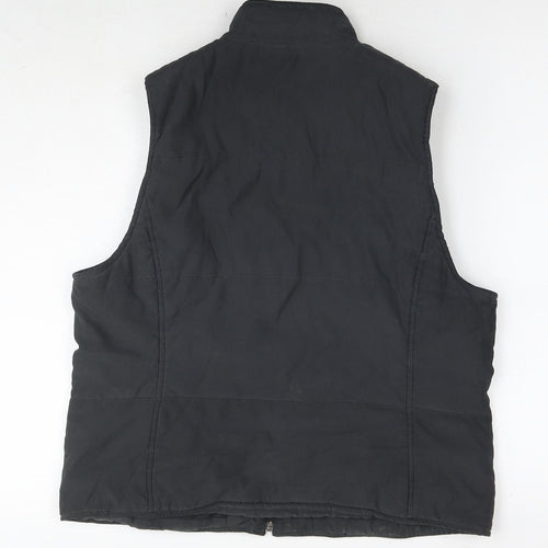 Debenhams Womens Black Gilet Waistcoat Size 16 Zip